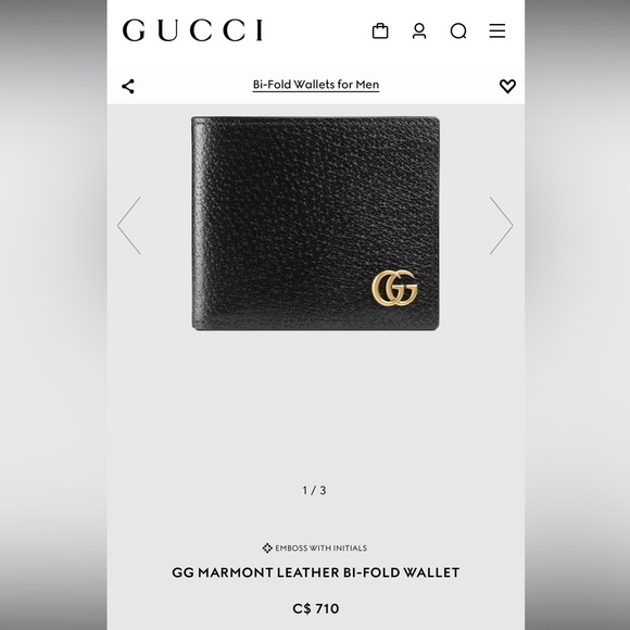 GG MARMONT LEATHER BI-FOLD WALLET - Picture 8 of 8